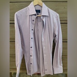 DAVID DONAHUE Trim Fit Dress Shirt Size 15.5 - 34/35
